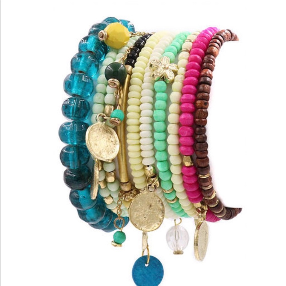 Beaded bracelet stack